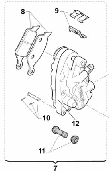 Sicherungsbolzen Bremsbeläge vorne Brembo,  # 69274`