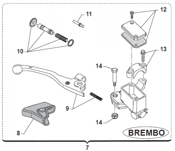 Reparaturkit für Brembo Bremspumpe 69248. # 69358`
