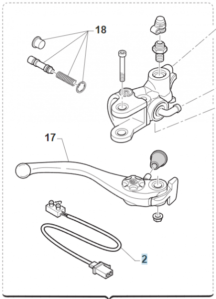 Bremslichtschalter Brembo Radial, SMR, # 69361.