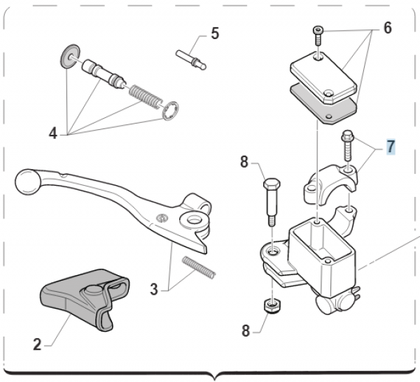 Befestigungsklammer, Oberteil, Bremspumpe Brembo, # 69362`