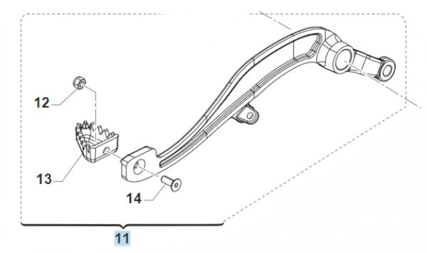 Bremspedal hinten  450/530 MY22, # 69450`