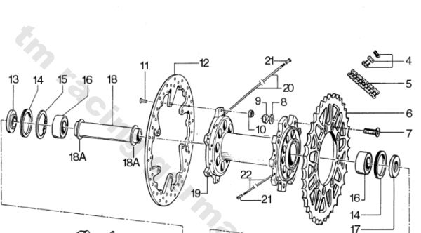 Distanzhülse Hinterrad mod 96/04, # 70010.