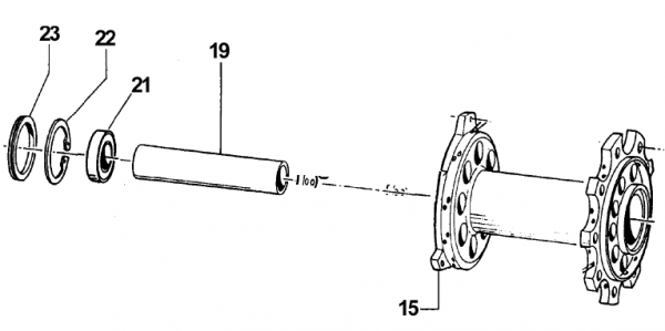 Radnabe hinten kpl, # 70119.15`