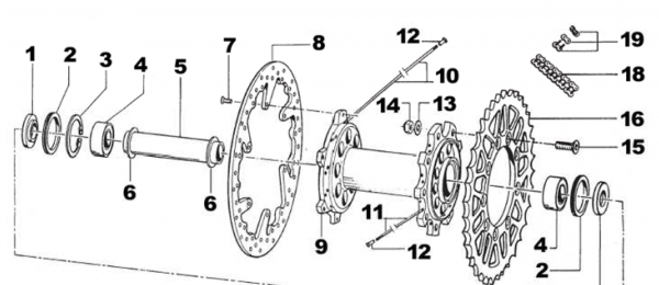 Distanzbuchse HR mod 05 bis 14, # 70144`