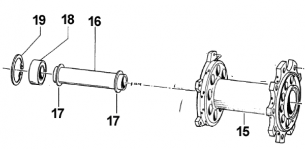 Radnabe hinten kpl 80/85J 13/->, # 70228