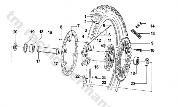 Distanzrohr zwischen Hinterradlager junior ab 2013, # 70232`