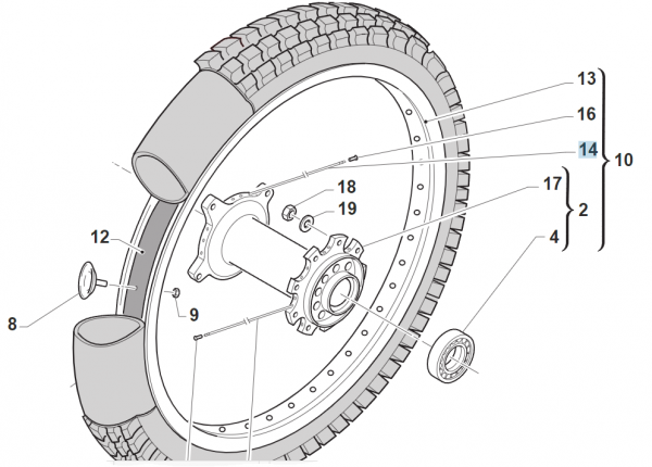 Speiche 16"  187 x 4/3.1/4, # 70256`