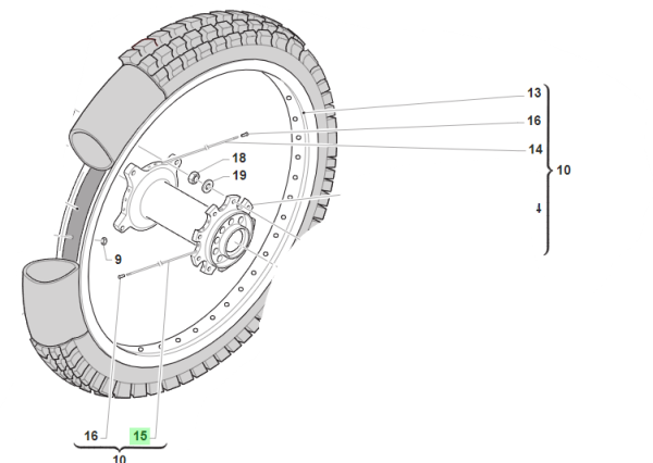 Speiche R.PST.4.0/3.3/4.0 X 199.# 70271`
