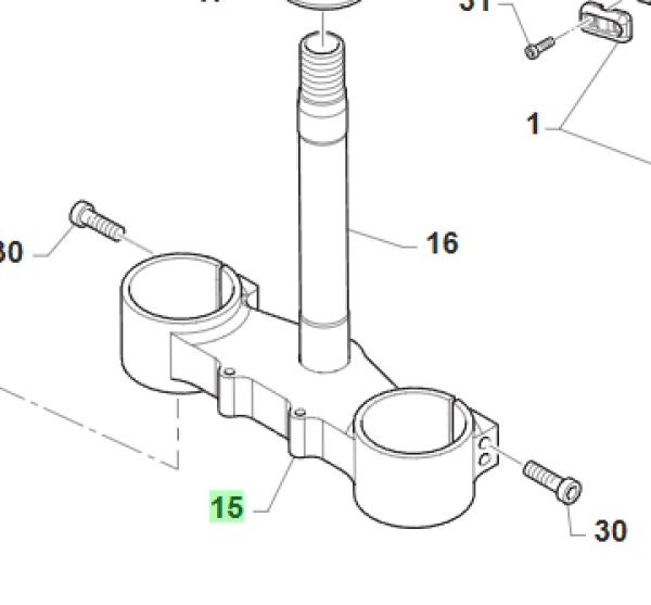Gabelbrücke unten, KYB 48.23. # 72000.72`
