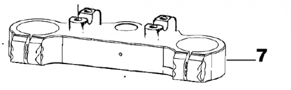 Gabelbrücke oben, CNC gefräst für Kayaba 48, Versatz 20mm, # 72000.80.