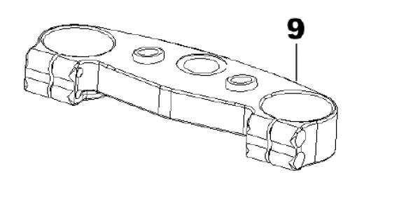 Gabelbrücke CNC gefräst, Ausführung SB, Kayaba 48, Versatz 20mm,  #72000.84