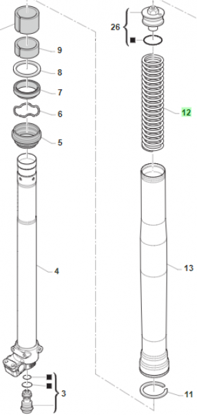 Gabelfeder F39 J13 K=4.0, # 72158`