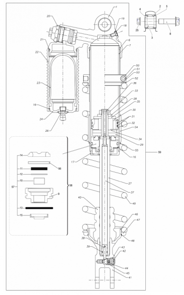 Federteller/Versteller, TM Racing Shock mod 2019, 4 Takt,  # F72528,