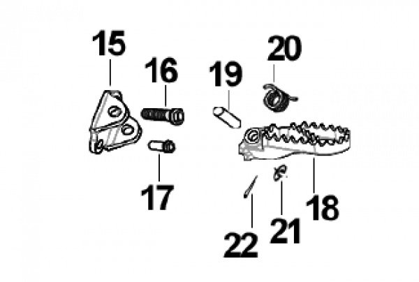 Splint Fußraster, # 73036`