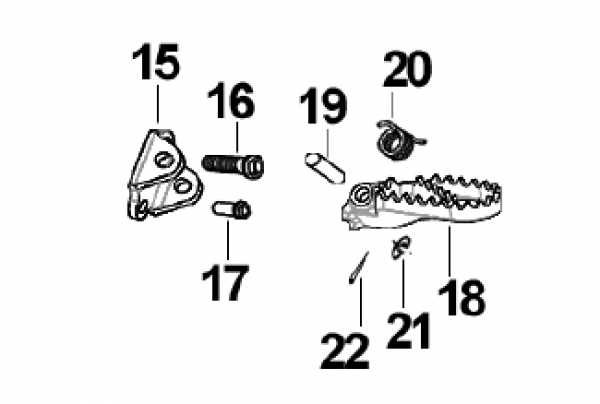 Splint Fußraster, # 73036.