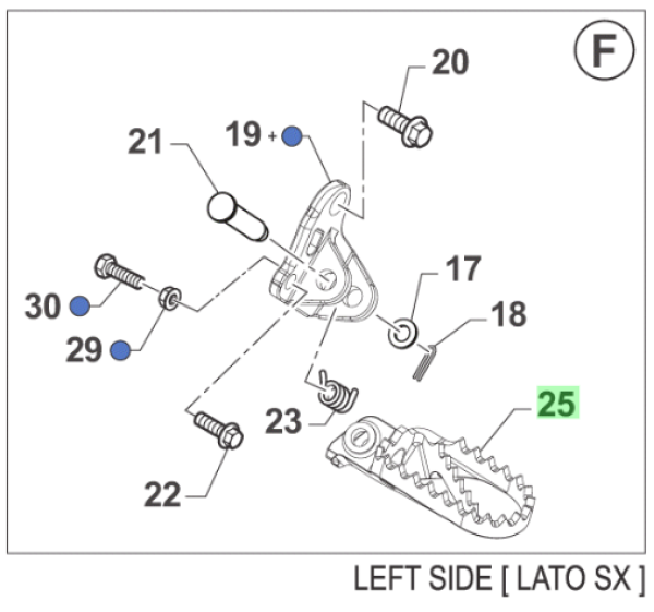 Fußraster links  MOD. 02/03, ersetzt durch '# 73049.10`