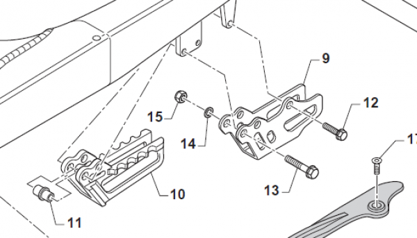 Kettenführung Schwinge unten , Aluminiumkäfig ab mod 2011. # 73130´