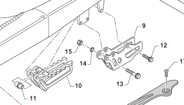 Kettenführung Schwinge unten , Aluminiumkäfig ab mod 2011, #73130.