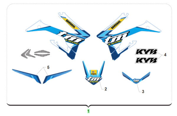 Dekorkit mod 2018 2 Takt komplett, #94147.18, Artikel ist ersetzt durch # 94147.20`