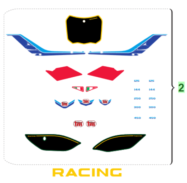 Aufkleberkit  2T RED DREAM - RACING 22-25, # 94264.2`