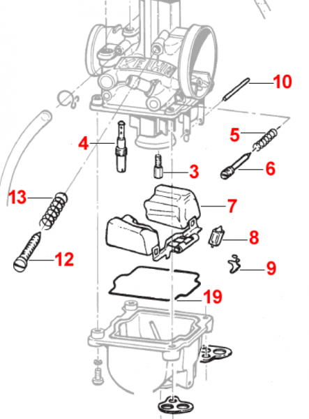 Achse Schwimmer Keihin, # D24103`