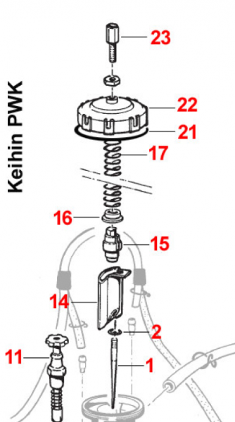 Feder Gasschieber Keihin, # D24117.