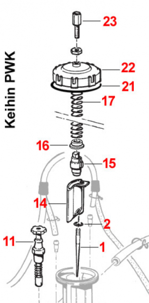 Sicherungsring Gaszug-Feder, Keihin; # D24118,