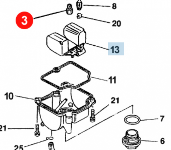 Schwimmer Keihin  PWK 28, # D24143.