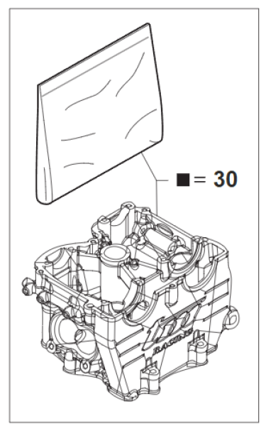 Zylinderkopf SEMI-CPL 450 SMK MY2023 bearbeitet, Ventilsitz ASP D.E.40. # F02890.S1`