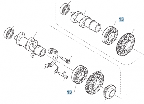 Kugellager Nockenwelle 250/09, # F03363.