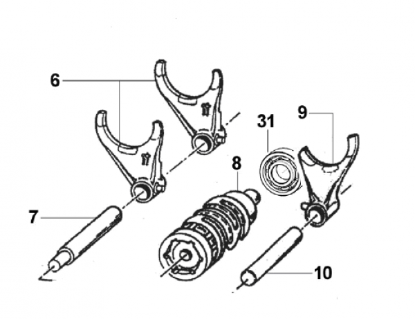 Kugellager Schaltwalze 250Fi, #F03366