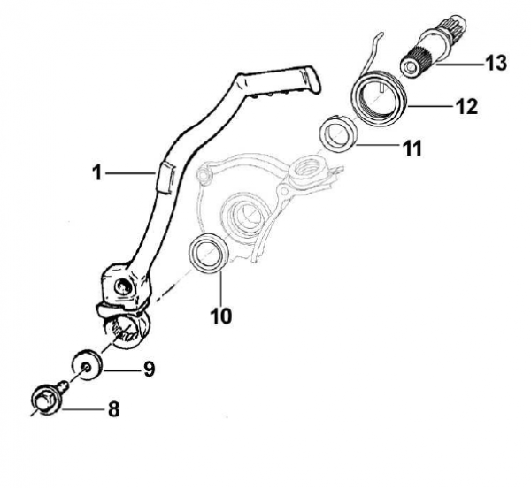 Wellendichtring Kickstarterwelle 250 F/Fi 2009  , # F04365`