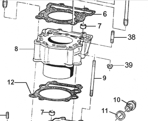 Dichtung Zylinderfuß D.108.5mm, 0,4mm, # F05815.1`