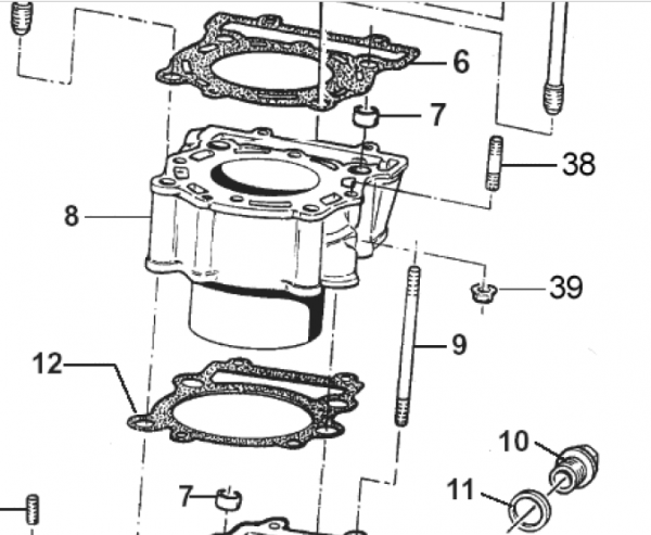 Dichtung Zylinderfuß D.108.5mm, 0,4mm, # F05815.1,