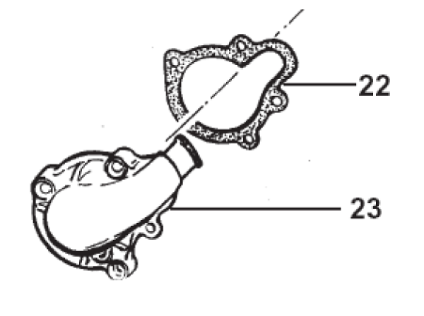 Dichtung Wasserpumpe 4T. # F05822´