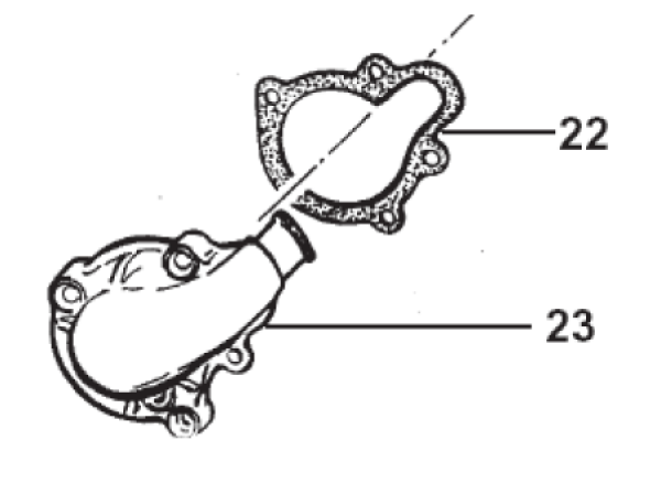 Dichtung Wasserpumpe 4T, # F05822´