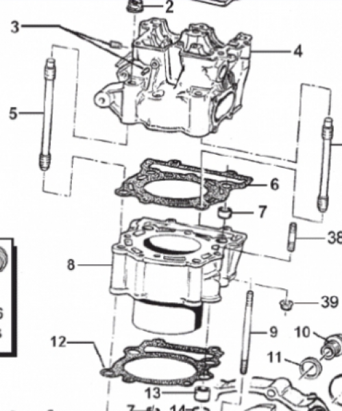 Zylinderkopfdichtung 530cc, # F05825`