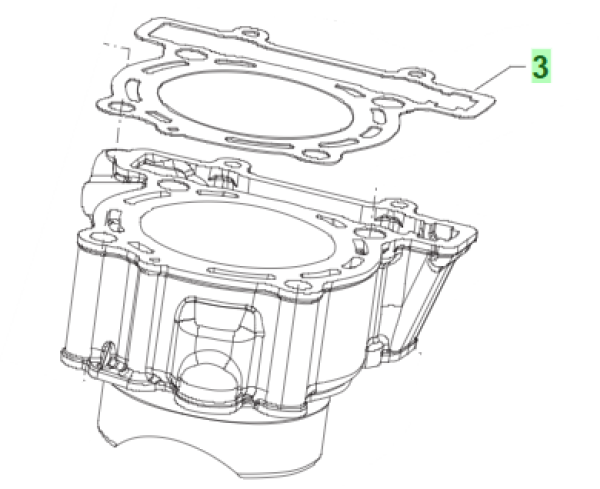 Zylinderkopfdichtung TM Racing 250 Fi mod 2010 > 2015, #F05827