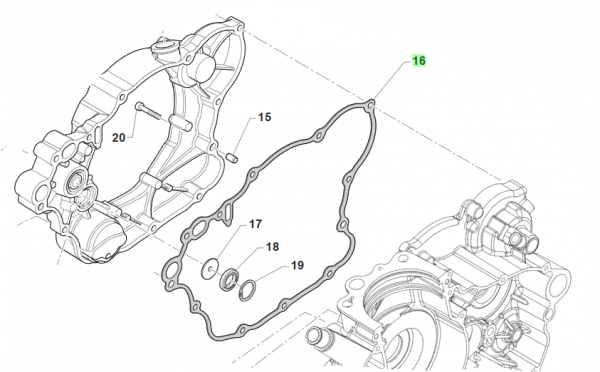 Kupplungsgehäusedichtung , 250 Fi mod 2011. # F05828`