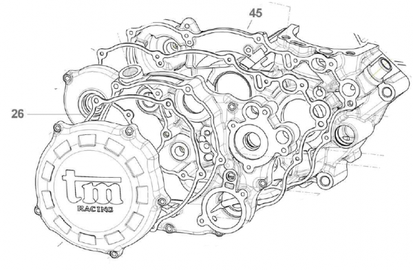 Dichtung Kupplungsdeckel 250Fi mod 2010, # F05834`