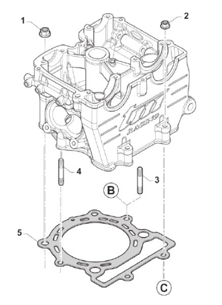 Zylinderkopfdichtung 450 F und Fi alle modelle, # F05845`