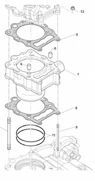 Zylinderkopfdichtung 300cc Twin, D.81, 3 lagig. # F05859.1`