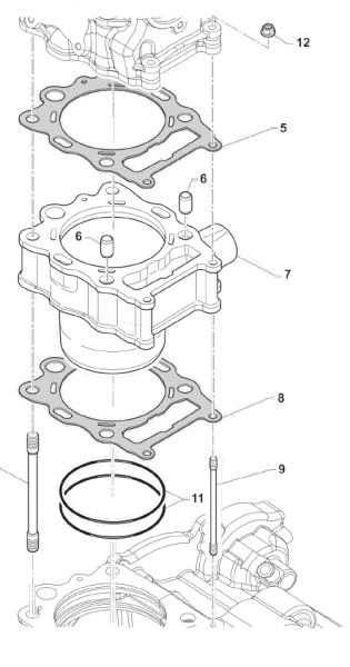 Zylinderkopfdichtung 300cc Twin, D.81, 3 lagen, # F05859.1`