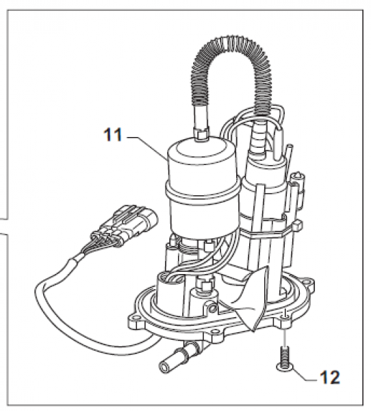 Benzinpumpeneinheit ab mod 2015, mit Sensor für Benzinkontrollanzeige,, # F08197.1`