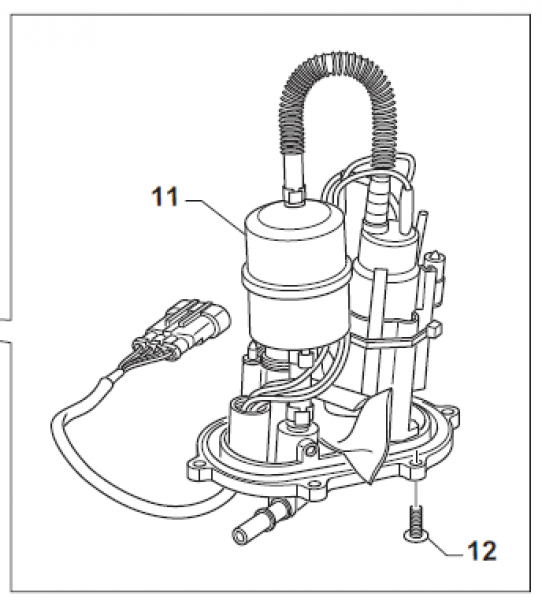 Benzinpumpeneinheit ab mod 2015, mit Sensor für Benzinkontrollanzeige,, # F08197.1