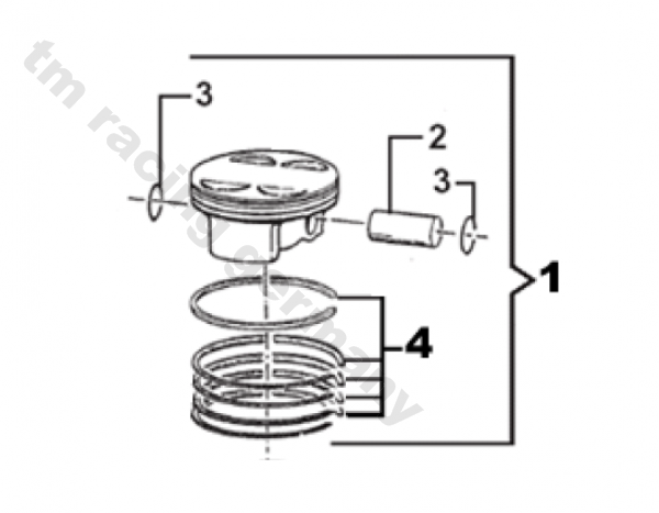 Kolbenbolzen  PIST.4T 19X10X45 CR , #F09376