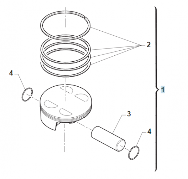 Kolbenkit D 98.01, 530cc, # F10736.01`