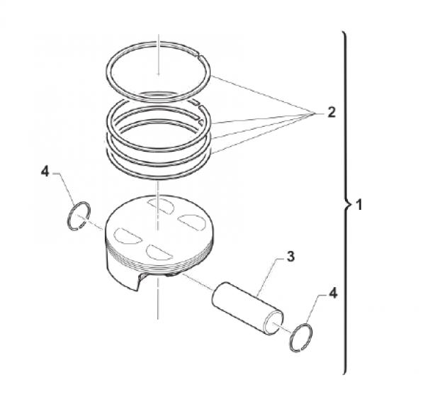 Kolbenkit SMK 450 Fi e. s. KIT ab mod 2020. # F10871.94,  95, 96`