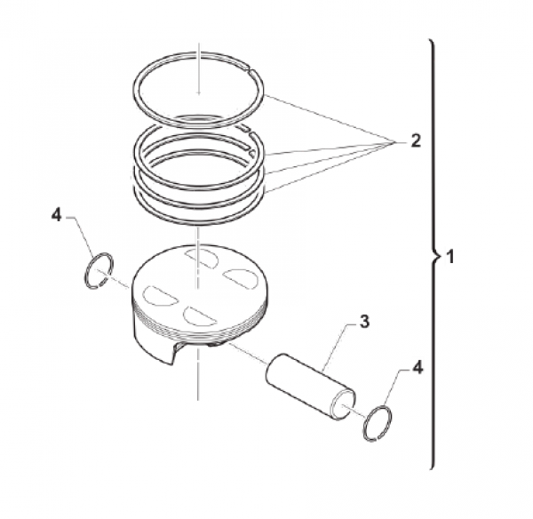 Kolbenkit SMK 450 Fi e. s. KIT ab mod 2020, # F10871.94 ; 95; 96`