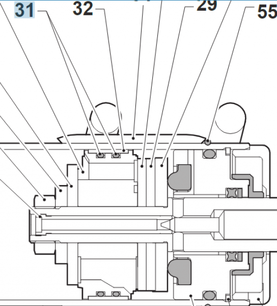 O-Ring auf Stoßdämpferkolben TM Racing factory . # F12328.1`